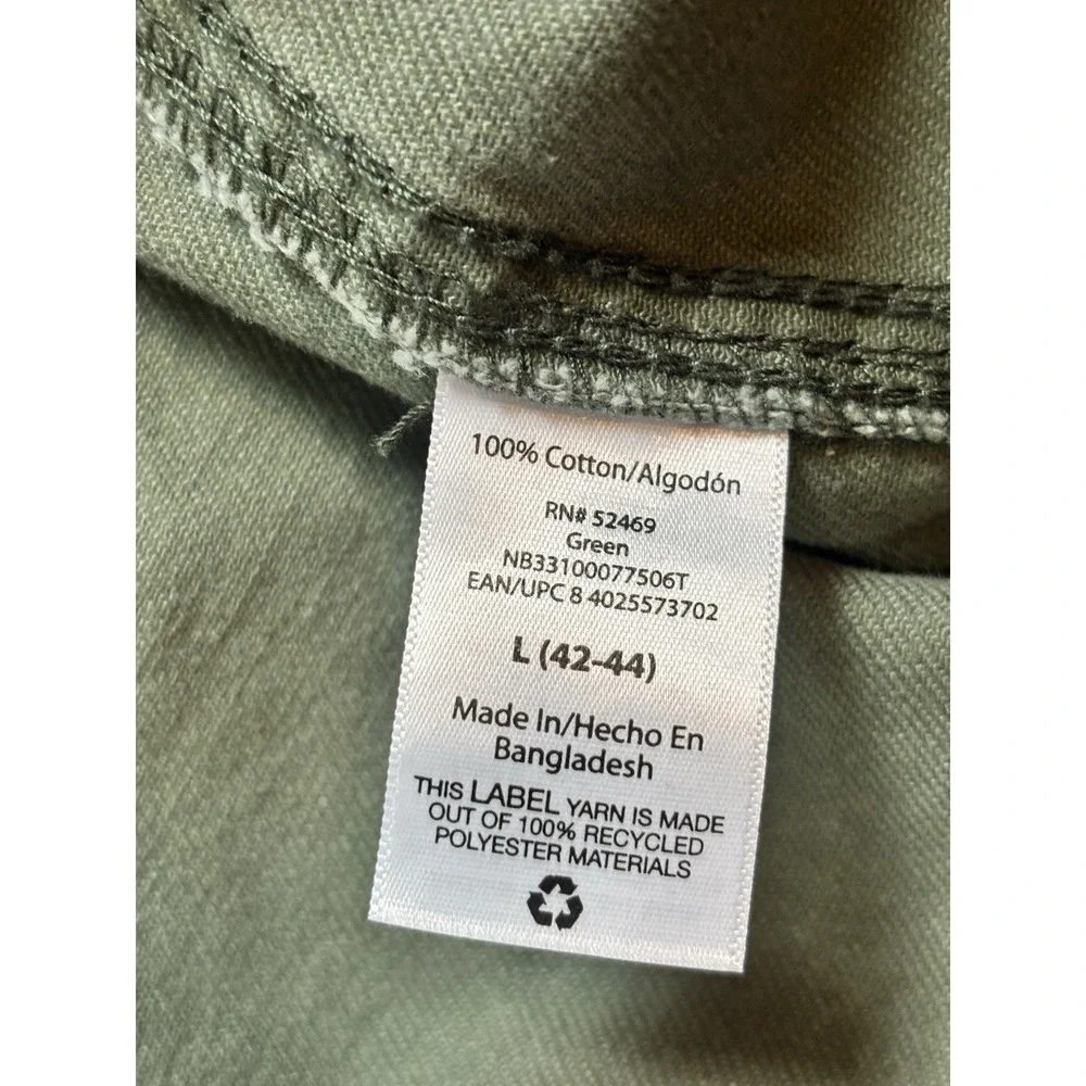 No Boundaries Men's Large Green Utility Jacket W/Snap Buttons &‎ 2 Chest Pockets